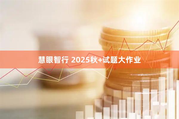 慧眼智行 2025秋+试题大作业