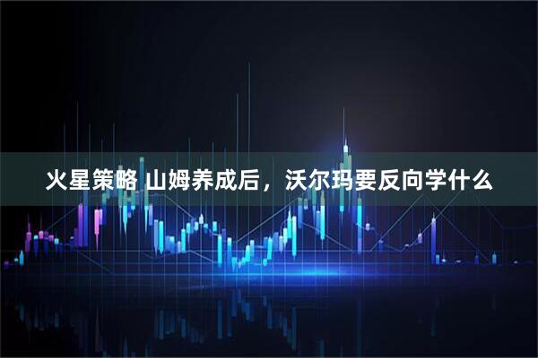 火星策略 山姆养成后，沃尔玛要反向学什么